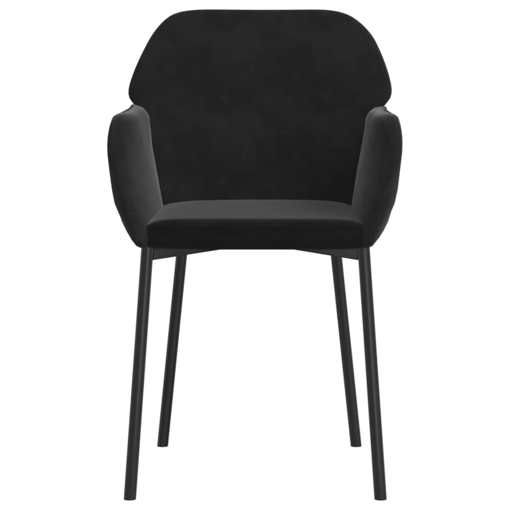 Dining Chairs 2 pcs Black Velvet