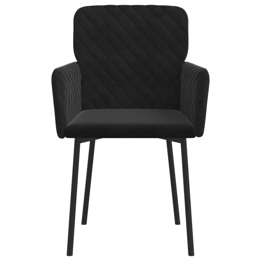 Dining Chairs 2 pcs Black Velvet