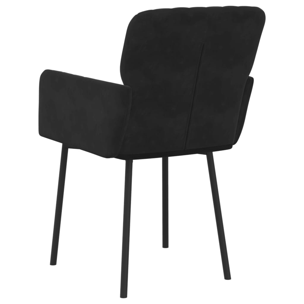 Dining Chairs 2 pcs Black Velvet