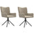 Swivel Dining Chairs 2 pcs Light Grey Velvet