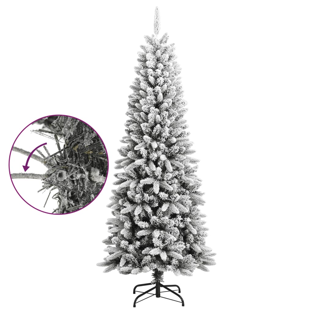 Artificial Christmas Tree with Flocked Snow 180 cm PVC&PE