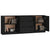 3 Piece Sideboards Black Engineered Wood