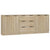 3 Piece Sideboards Sonoma Oak Engineered Wood