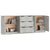 3 Piece Sideboards Concrete Grey Engineered Wood