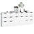 3 Piece Sideboards White Engineered Wood