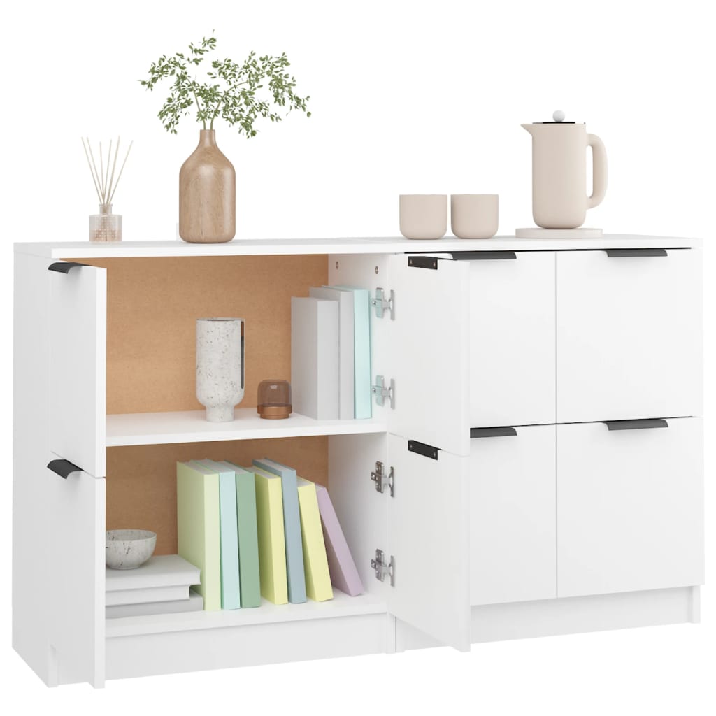 Sideboards 2 pcs White 60x30x70 cm Engineered Wood