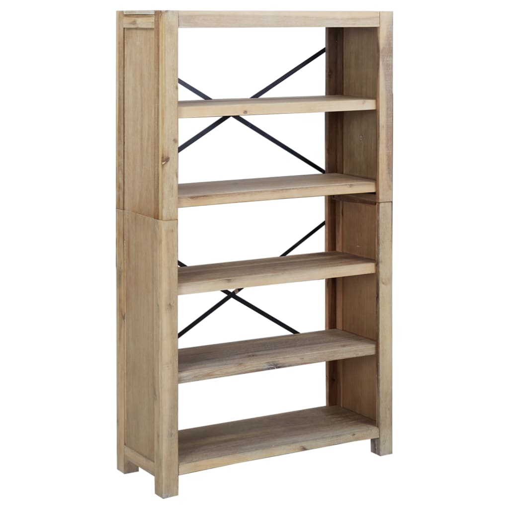 5-Tier Bookcase 80x30x140 cm Solid Wood Acacia