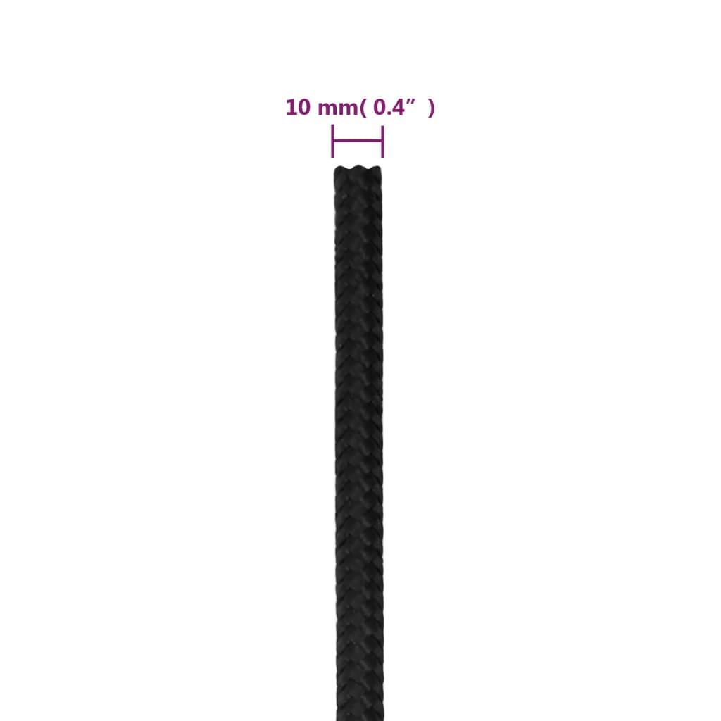 Boat Rope Full Black 10 mm 100 m Polypropylene