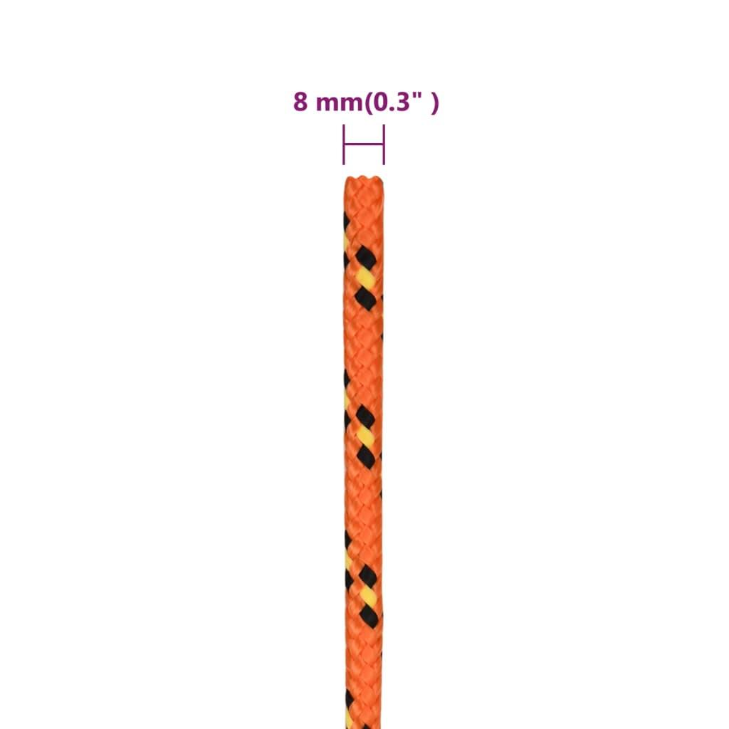 Boat Rope Orange 8 mm 50 m Polypropylene