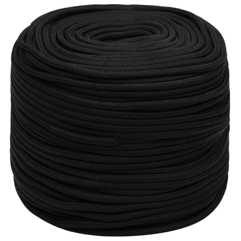 Work Rope Black 6 mm 50 m Polyester