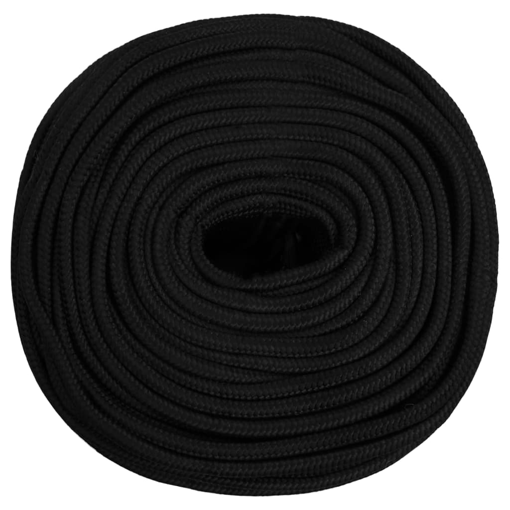 Work Rope Black 6 mm 100 m Polyester