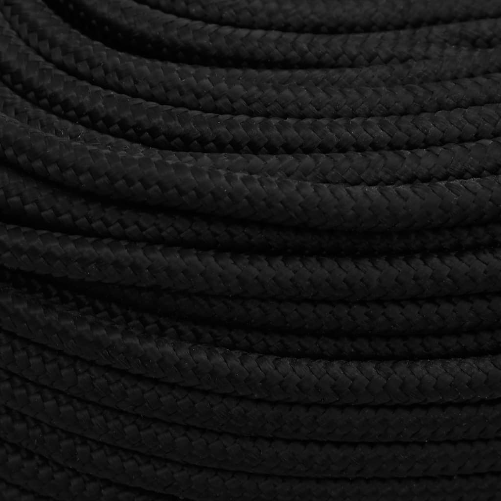 Work Rope Black 6 mm 100 m Polyester