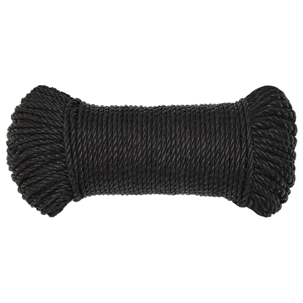 Work Rope Black 6 mm 50 m Polypropylene