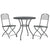 3 Piece Garden Dining Set Expanded Metal Mesh Anthracite