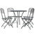 5 Piece Garden Dining Set Expanded Metal Mesh Anthracite
