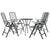 5 Piece Garden Dining Set Expanded Metal Mesh Anthracite