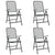 5 Piece Garden Dining Set Expanded Metal Mesh Anthracite