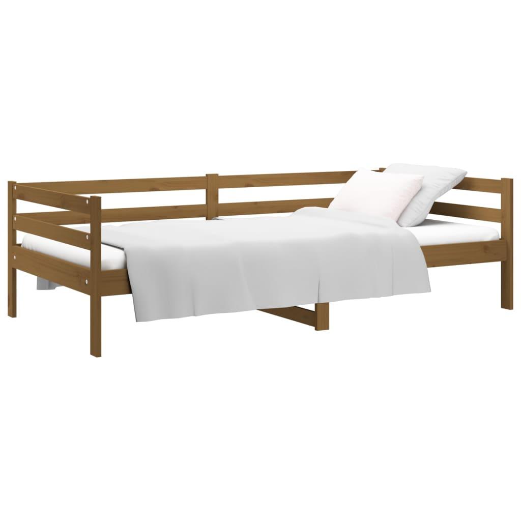 Day Bed without Mattress Honey Brown 90x190 cm Solid Wood Pine