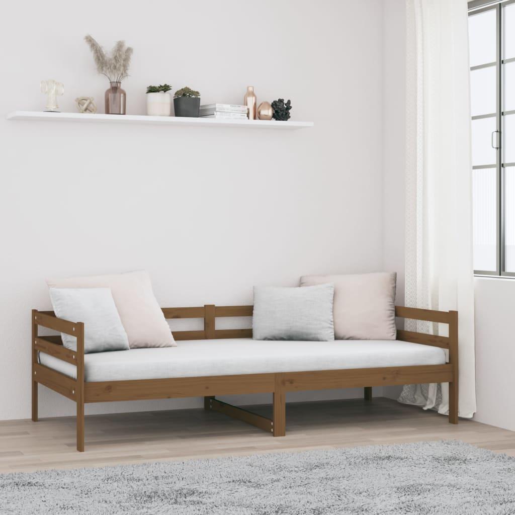 Day Bed without Mattress Honey Brown 90x190 cm Solid Wood Pine