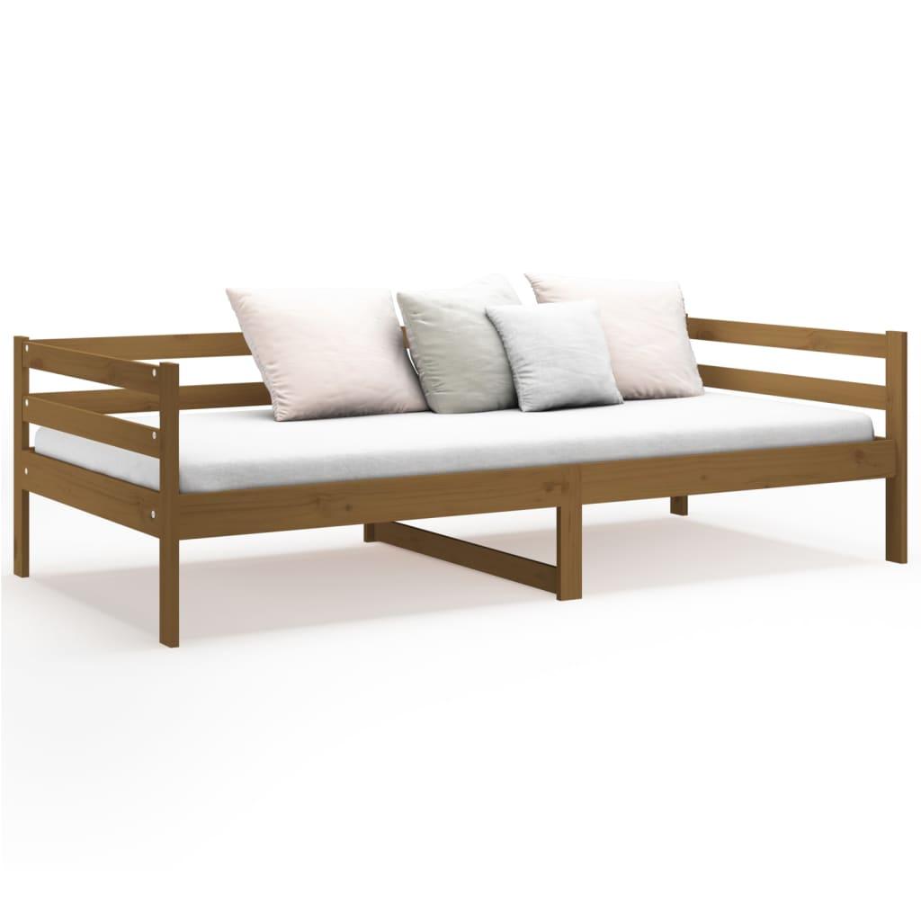 Day Bed without Mattress Honey Brown 90x190 cm Solid Wood Pine