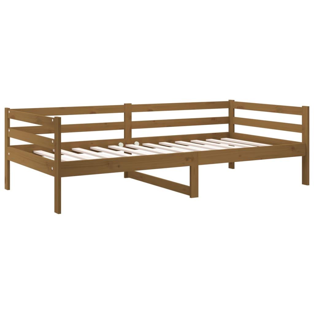 Day Bed without Mattress Honey Brown 90x190 cm Solid Wood Pine