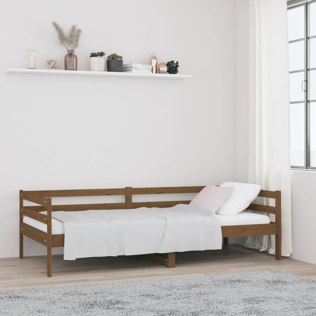 Day Bed without Mattress Honey Brown 90x190 cm Solid Wood Pine