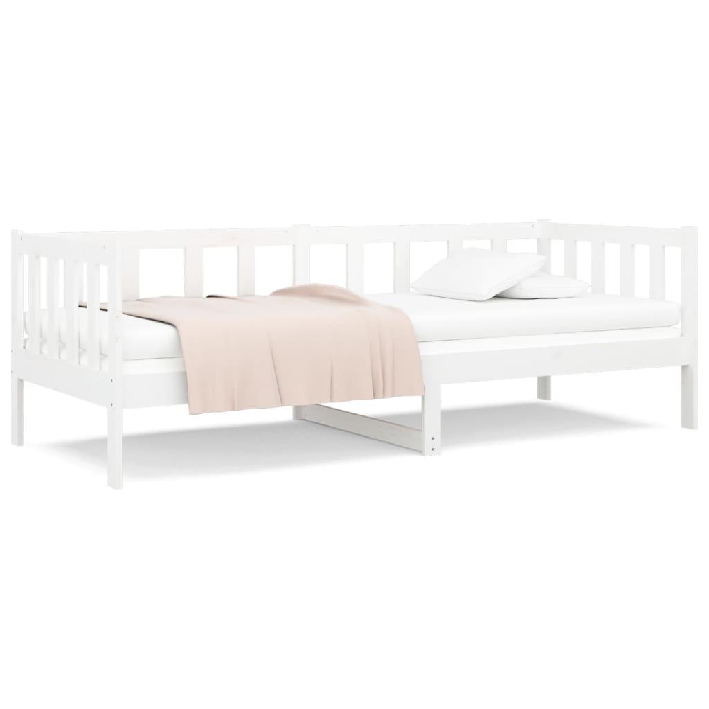 Day Bed without Mattress White 90x190 cm Solid Wood Pine