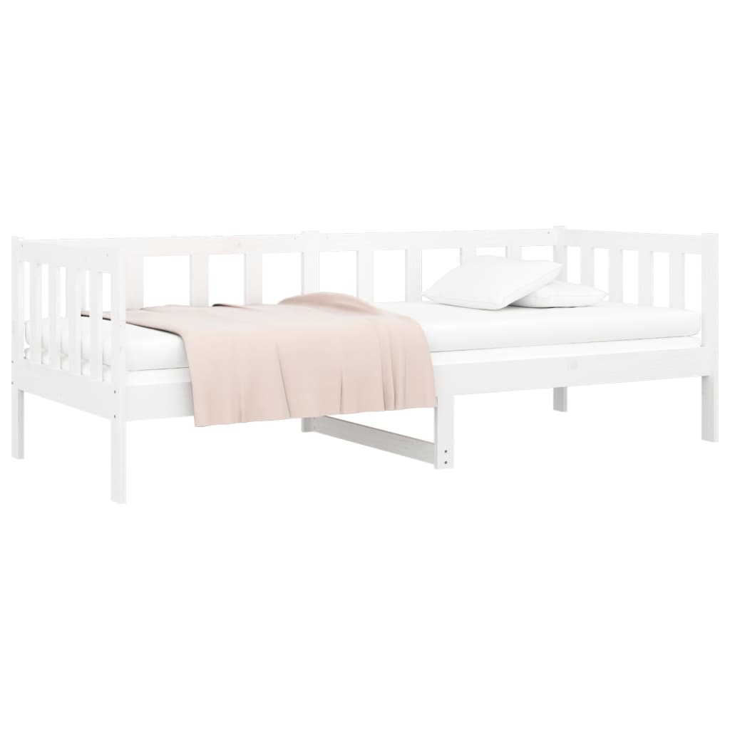 Day Bed without Mattress White 90x190 cm Solid Wood Pine