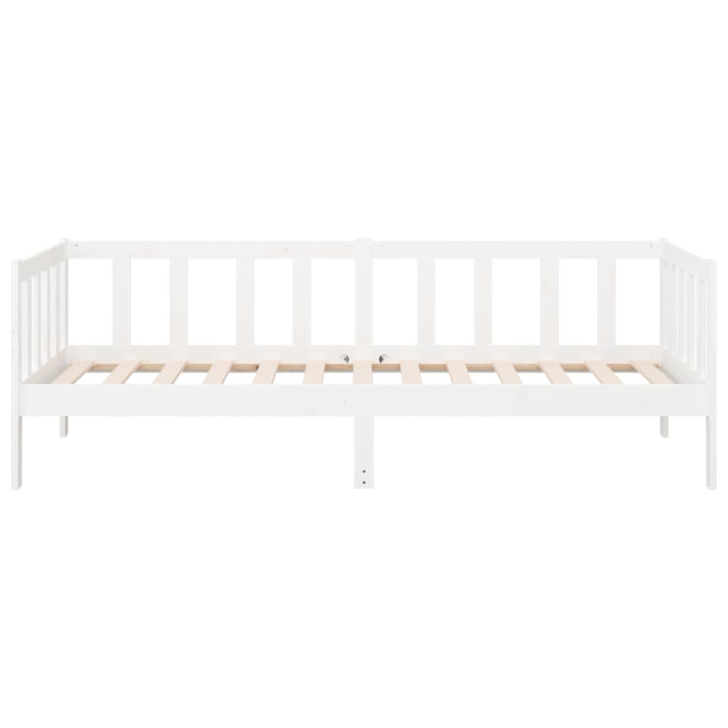 Day Bed without Mattress White 90x190 cm Solid Wood Pine
