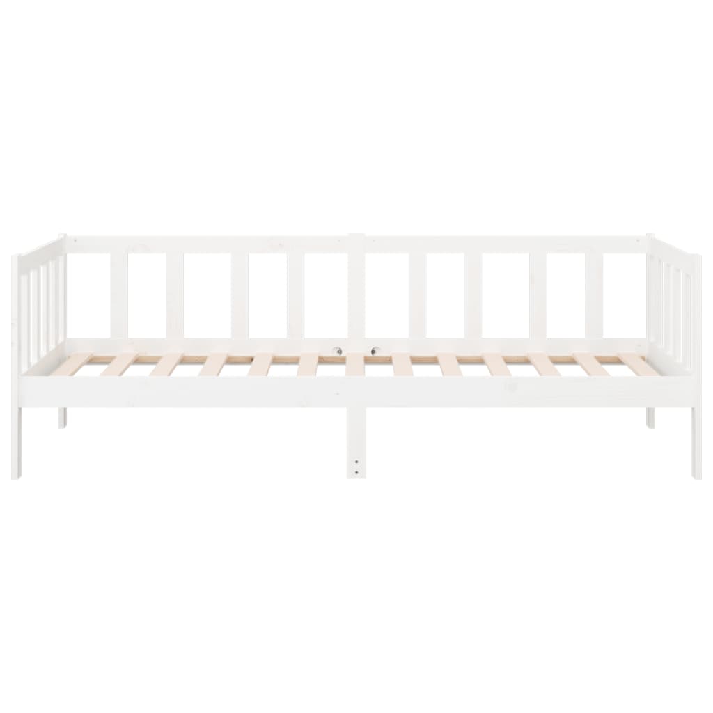 Day Bed without Mattress White 90x190 cm Solid Wood Pine