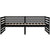 Day Bed without Mattress Black 90x190 cm Solid Wood Pine