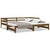 Pull-out Day Bed without Mattress Honey Brown 2x(90x190) cm