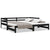 Pull-out Day Bed without Mattress Black 90x190 cm