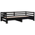 Pull-out Day Bed without Mattress Black 90x190 cm