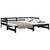 Pull-out Day Bed without Mattress Black 90x190 cm