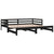 Pull-out Day Bed without Mattress Black 90x190 cm