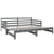 Pull-out Day Bed without Mattress Grey 2x(90x190) cm