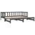 Pull-out Day Bed without Mattress Grey 2x(90x190) cm