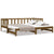 Pull-out Day Bed without Mattress Honey Brown 2x(90x190) cm