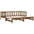 Pull-out Day Bed without Mattress Honey Brown 2x(90x190) cm