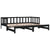 Pull-out Day Bed without Mattress Black 2x(90x190) cm