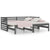 Pull-out Day Bed without Mattress Grey 2x(90x190) cm