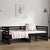 Pull-out Day Bed without Mattress Black 2x(90x190) cm