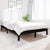 Bed Frame without Mattress Black 150x200 cm Solid Wood Pine