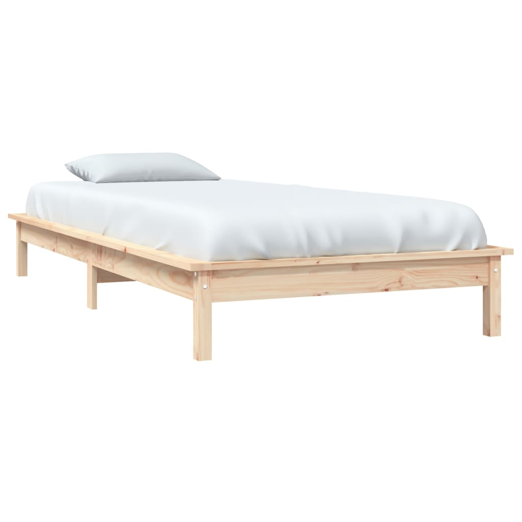 Bed Frame without Mattress 90x190 cm Solid Wood