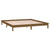 LED Bed Frame without Mattress Honey Brown 135x190 cm Solid Wood