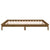 LED Bed Frame without Mattress Honey Brown 135x190 cm Solid Wood