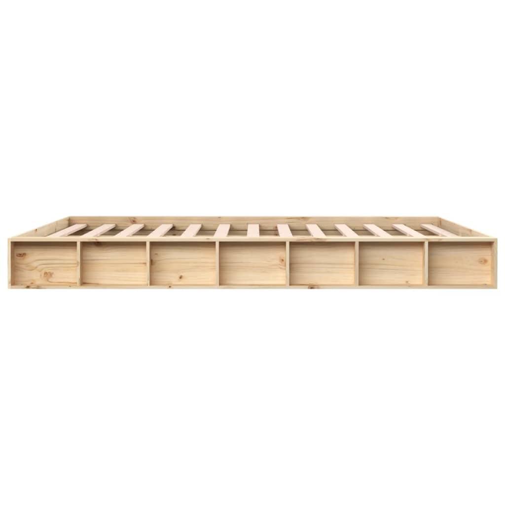 Bed Frame without Mattress 150x200 cm Solid Wood