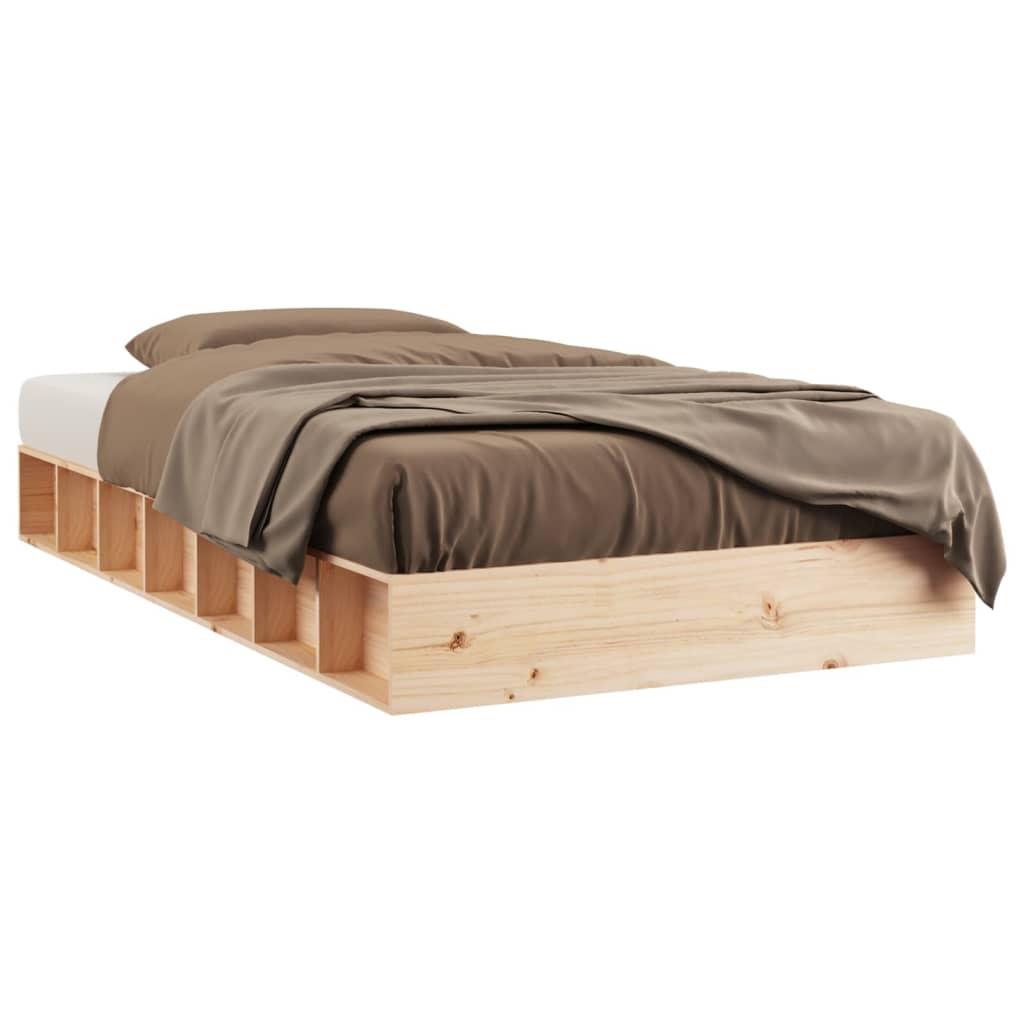 Bed Frame without Mattress 90x190 cm Solid Wood