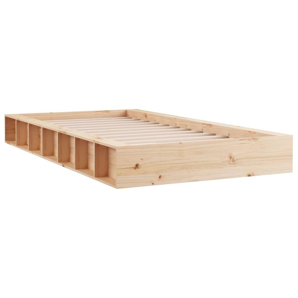 Bed Frame without Mattress 90x190 cm Solid Wood